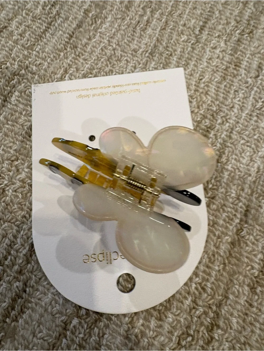Eclipse Yellow & Black Bee Hair Clamp
